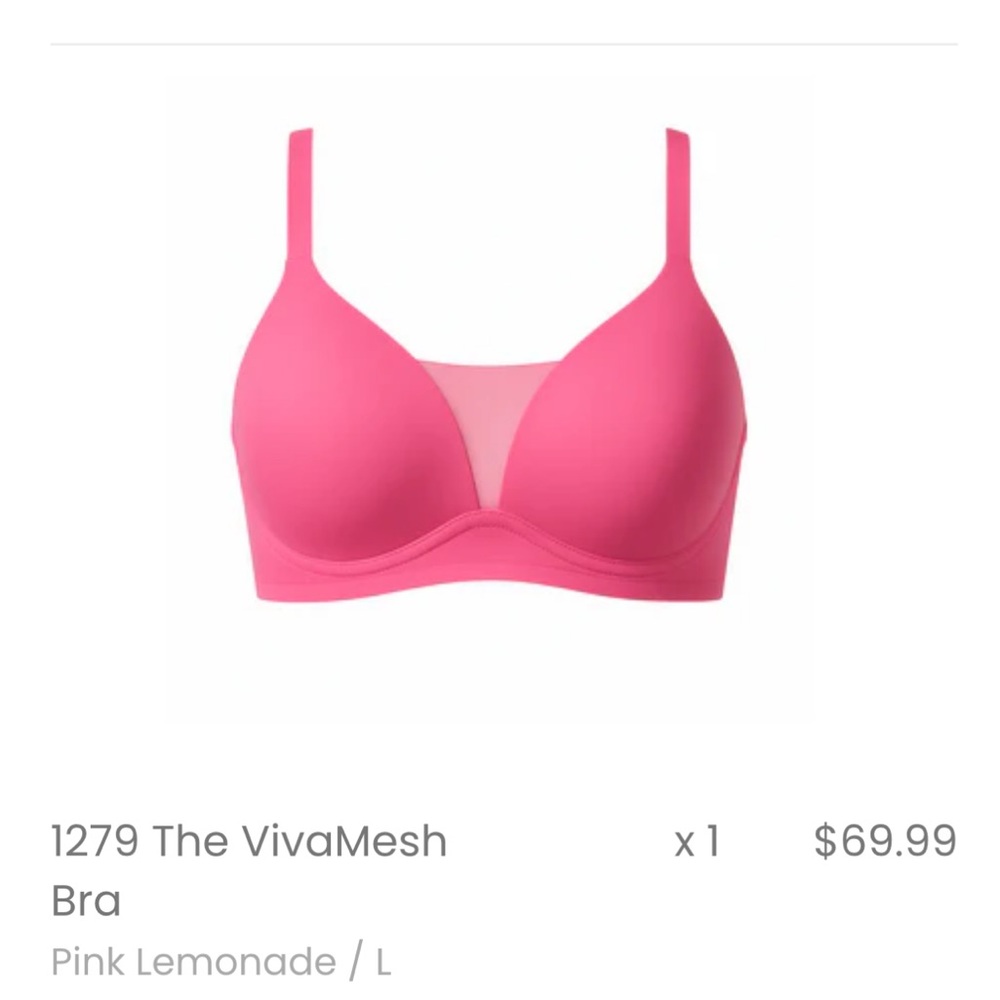 Underoutfit 1279 THE VIVAMESH BRA
Pink Lemonade - Large - NWT